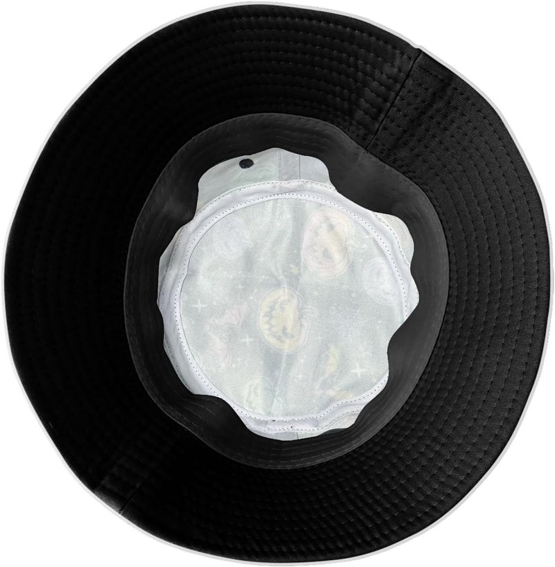 YYFD Halloween Bucket Hat for Women Men Watercolor Gothic Skull Hat Holiday Party Cap Outdoor Travel Sun Caps - Image 5
